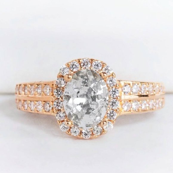 Mercury Stone ring, 925 Sterling Silver, 10k gold finish - Picture 5 of 8